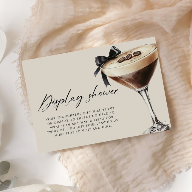 Espresso Martini Brautparty-Display-Dusche Begleitkarte (Von Creator hochgeladen)