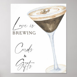 Espresso Martini Brautparty Karten und Geschenke Poster