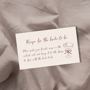 Espresso Martini Brautparty Rezept für eine Braut Begleitkarte