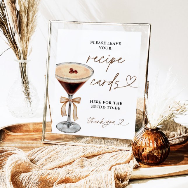 Espresso Martini Bridal Recipe Cards Zeichen, Reze Poster (Von Creator hochgeladen)