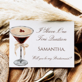 Espresso Martini Bridesmaid Vorschlagskarte Einladung