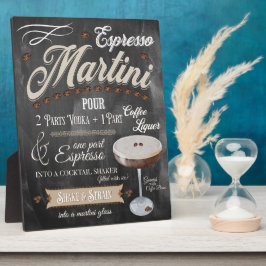 Espresso Martini Chalkboard Rezept Fotoplatte