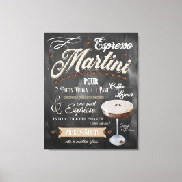Espresso Martini Chalkboard Rezept Leinwanddruck