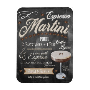 Espresso Martini Chalkboard Rezept Magnet