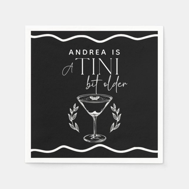 Espresso | Martini | Cocktail Geburtstag Serviette (Vorderseite)