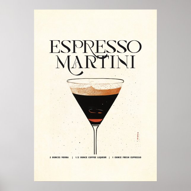 Espresso Martini Cocktail Poster Classic (Vorne)