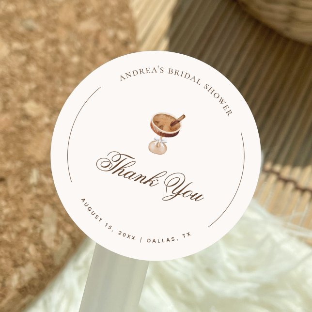 Espresso Martini Coffee Brautparty Vielen Dank Runder Aufkleber (Von Creator hochgeladen)