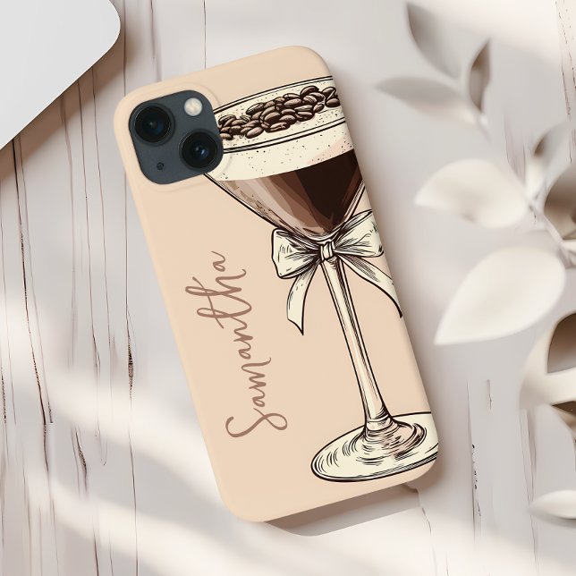 Espresso Martini Coffee Lover Personalisiert Brown Case-Mate iPhone Hülle (Espresso Martini Coffee Lover Personalized Brown Case-Mate iPhone Case)