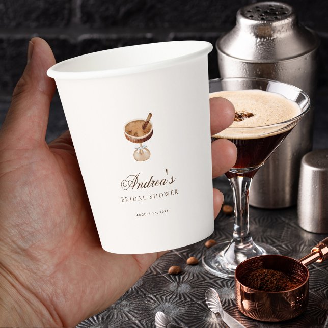 Espresso Martini Coffee Theme Brautparty Party Pappbecher (Von Creator hochgeladen)