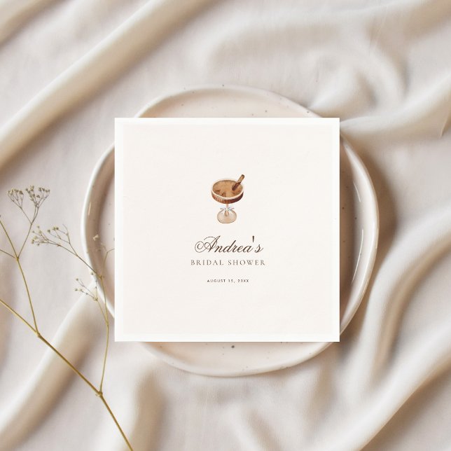 Espresso Martini Coffee Theme Brautparty Party Serviette (Von Creator hochgeladen)