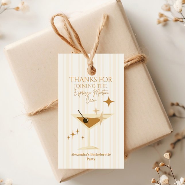 Espresso Martini Junggeselinnen-Abschied Geschenkanhänger (Von Creator hochgeladen)