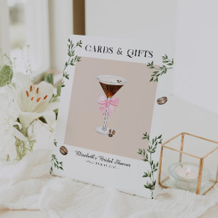 Espresso Martini   Karten & Geschenke Junggesellin Sockelschild