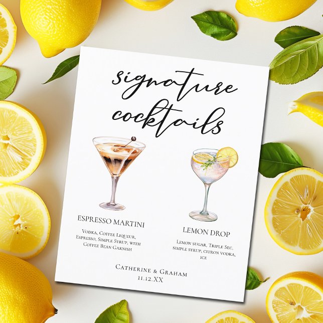 Espresso Martini Lemon Drop Cocktails Menü (Von Creator hochgeladen)
