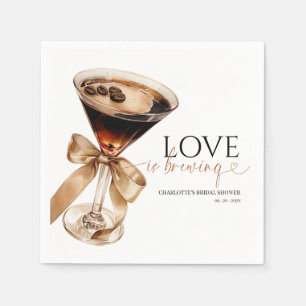 Espresso Martini Liebe Braut Brautparty Serviette