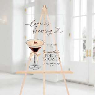 Espresso Martini Liebe Braut BridalShower-Zeichen Acrylschild