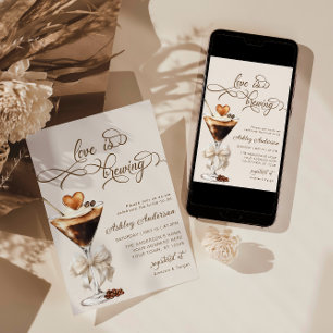 Espresso Martini Liebe Braut Einladung