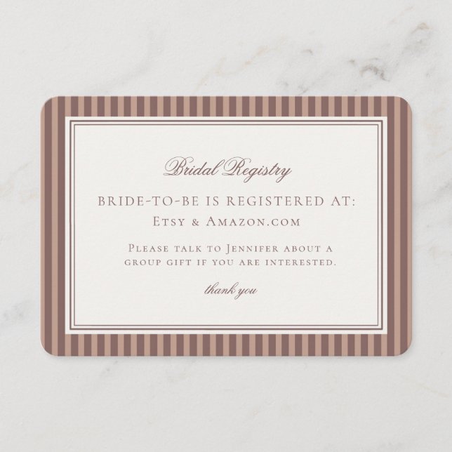 Espresso Martini Love Brewing Bridal Registry Begleitkarte (Vorderseite)