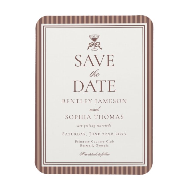 Espresso Martini Love Brewing Coffee Save the Date Magnet (Vertikal)