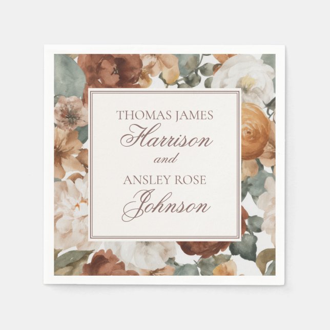 Espresso Martini Love Brewing Coffee Wedding Serviette (Vorderseite)