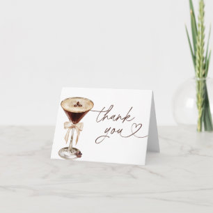 Espresso Martini Love Is Brewing Brautparty Dankeskarte