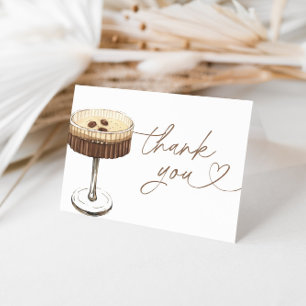 Espresso Martini Love Is Brewing Brautparty Dankeskarte