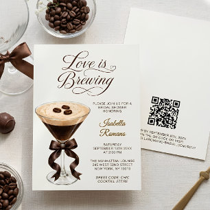 Espresso Martini Love Is Brewing Brautparty Einladung