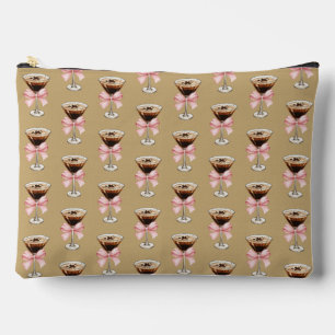 Espresso Martini Muster Braun Zubehörtasche