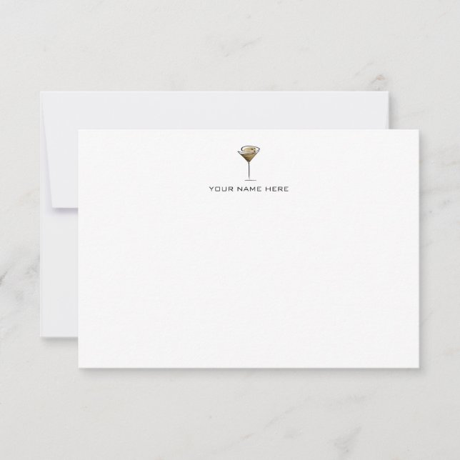 Espresso Martini Notecard Dankeskarte (Vorderseite)