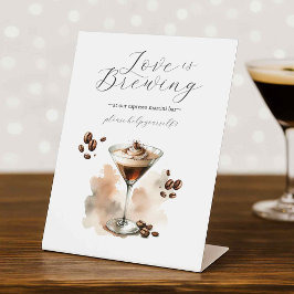 Espresso Martini Party Tabletop Zeichen Sockelschild
