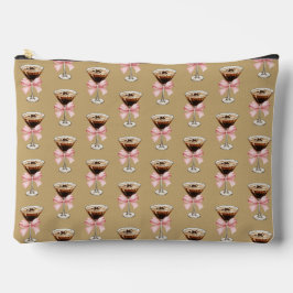 Espresso Martini Pattern Brown Zubehörtasche