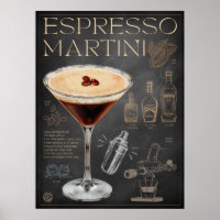 Espresso Martini Recii Chalkboard Cocktail Art Col