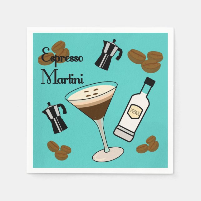 Espresso Martini Serviette (Vorderseite)