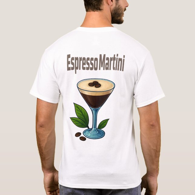 Espresso Martini T-Shirt – Bold Coffee Cocktail (Rückseite)