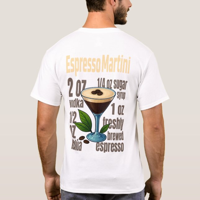 Espresso Martini T-Shirt – Bold Coffee Cocktail (Rückseite)