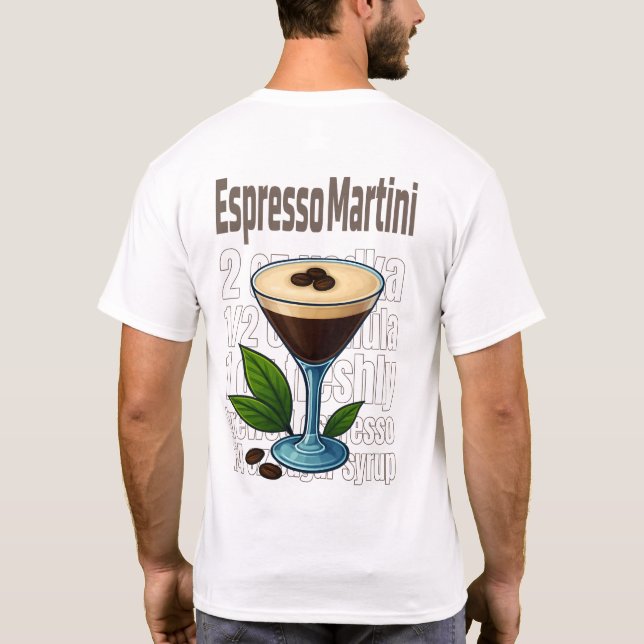 Espresso Martini T-Shirt – Bold Coffee Cocktail (Rückseite)