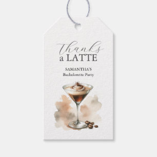 Espresso Martini Themed Gefälligkeitstags Geschenkanhänger
