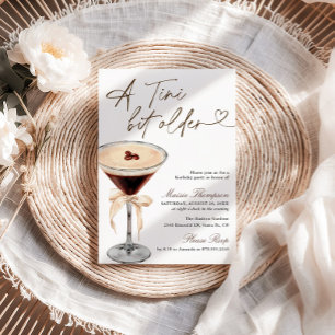 Espresso Martini Tini Bit Older Geburtstagsfeier Einladung