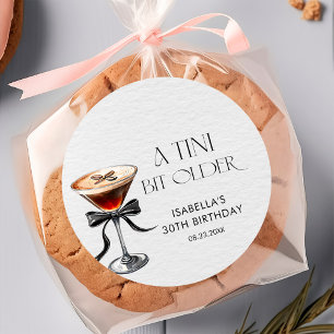 Espresso Martini Tini Bit Older Geburtstagsfeier Runder Aufkleber