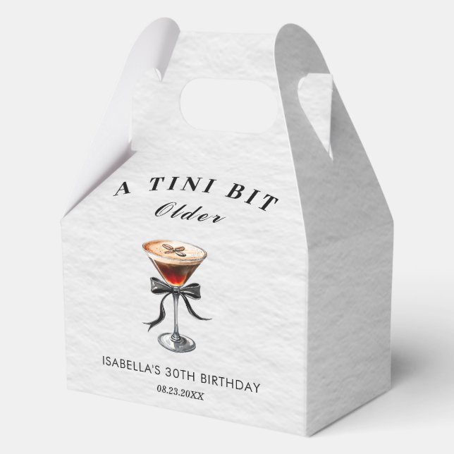Espresso Martini Tini ein bisschen älter Geburtsta Geschenkschachtel (Vorderseite)
