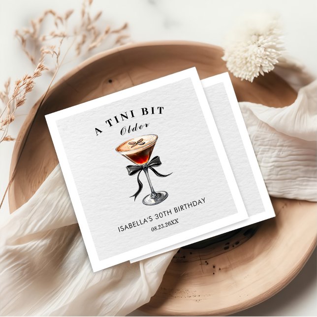 Espresso Martini Tini ein bisschen älter Geburtsta Serviette (Von Creator hochgeladen)