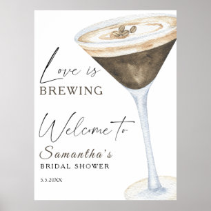 Espresso Martini Welcome Brautparty Poster