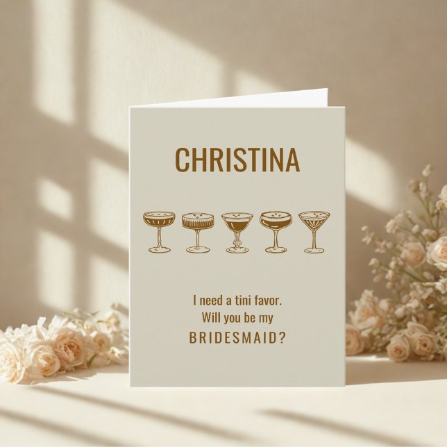 Espresso Martini: "Werden Sie meine Bridesmaid sei Einladung (Von Creator hochgeladen)