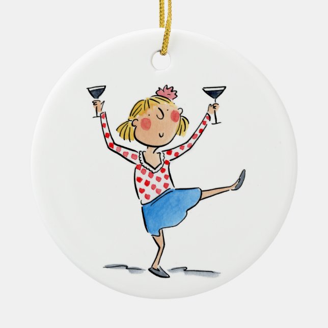 Espresso Martinis Keramik Ornament (Vorne)