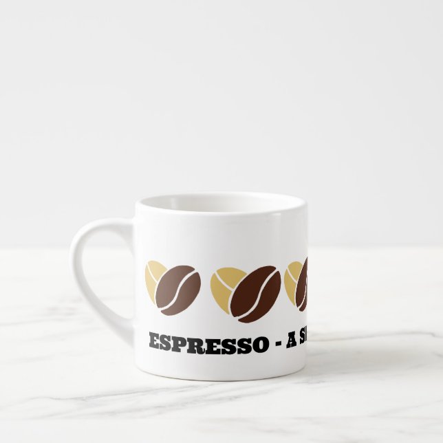 Espresso Perfektion Tasse, Niedliche Tasse (Links)