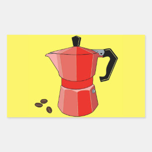 Espresso Rechteckiger Aufkleber