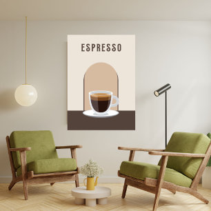 Espresso Retro Kaffee Wohngestaltung Poster Printw