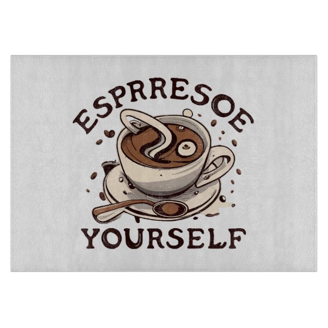 Espresso Schneidebrett (Vorderseite)