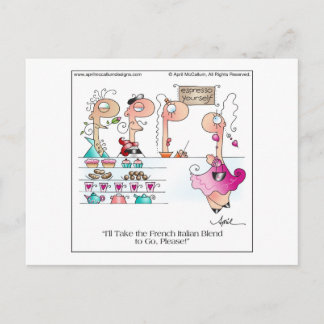 ESPRESSO SELBST! Cartoon Postkarte