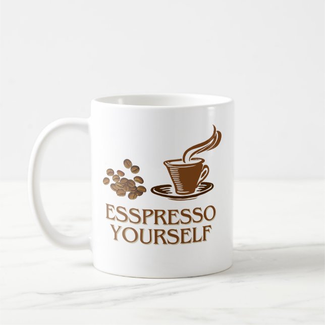 Espresso selbst entwerfen Kaffeevolles Tasse (Links)