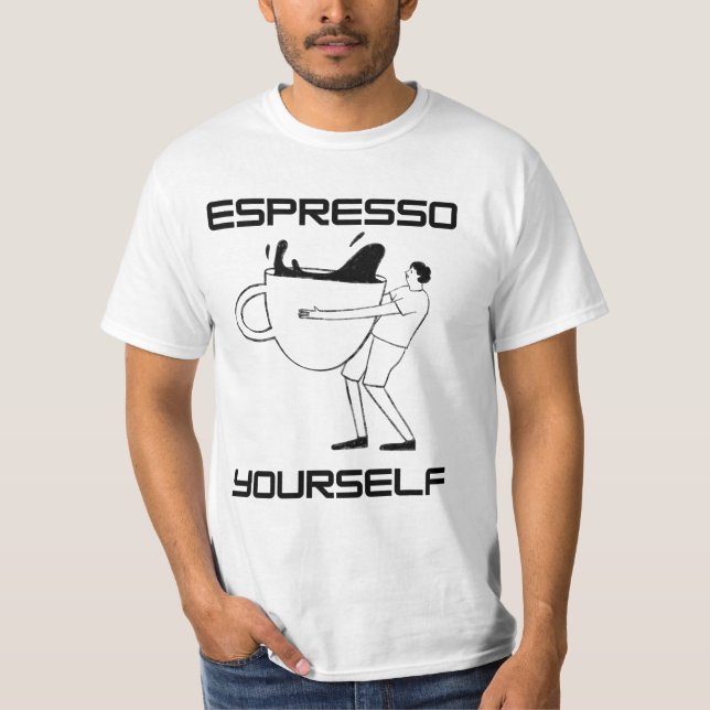 ESPRESSO SELBST - Funny Coffee Lover T - Shirt (Vorderseite)